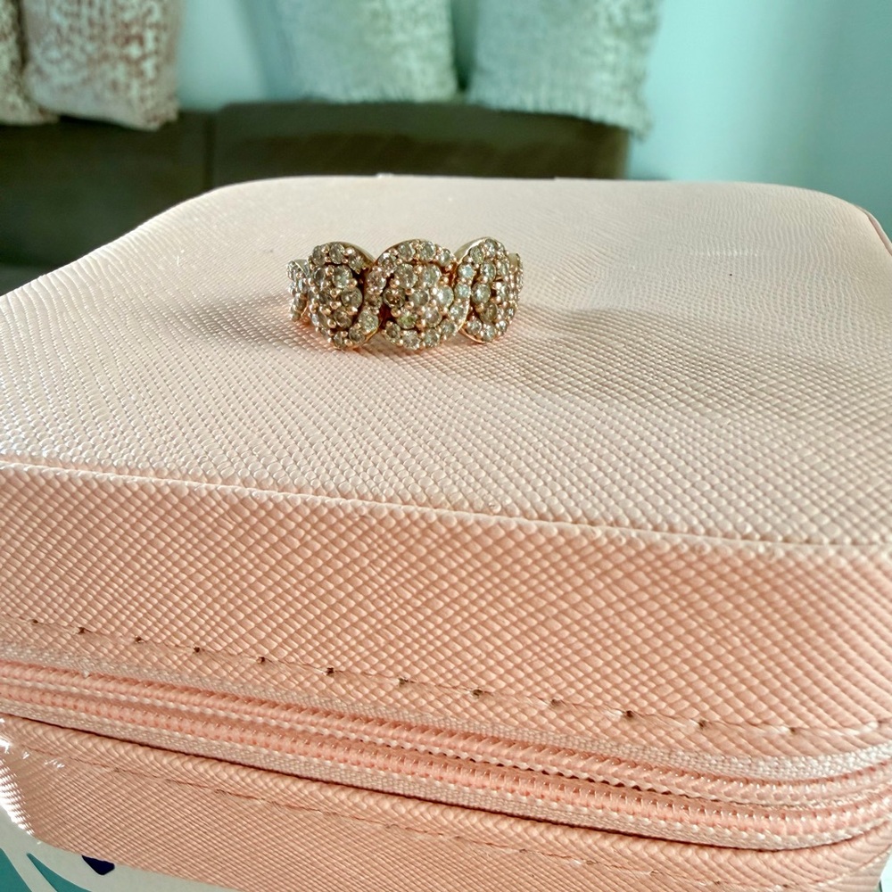 14K Levain Rose Gold Diamond Ring with Authentic Nude diamonds